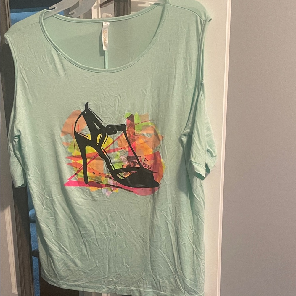 Love Nation Mint Green Graphic Tee